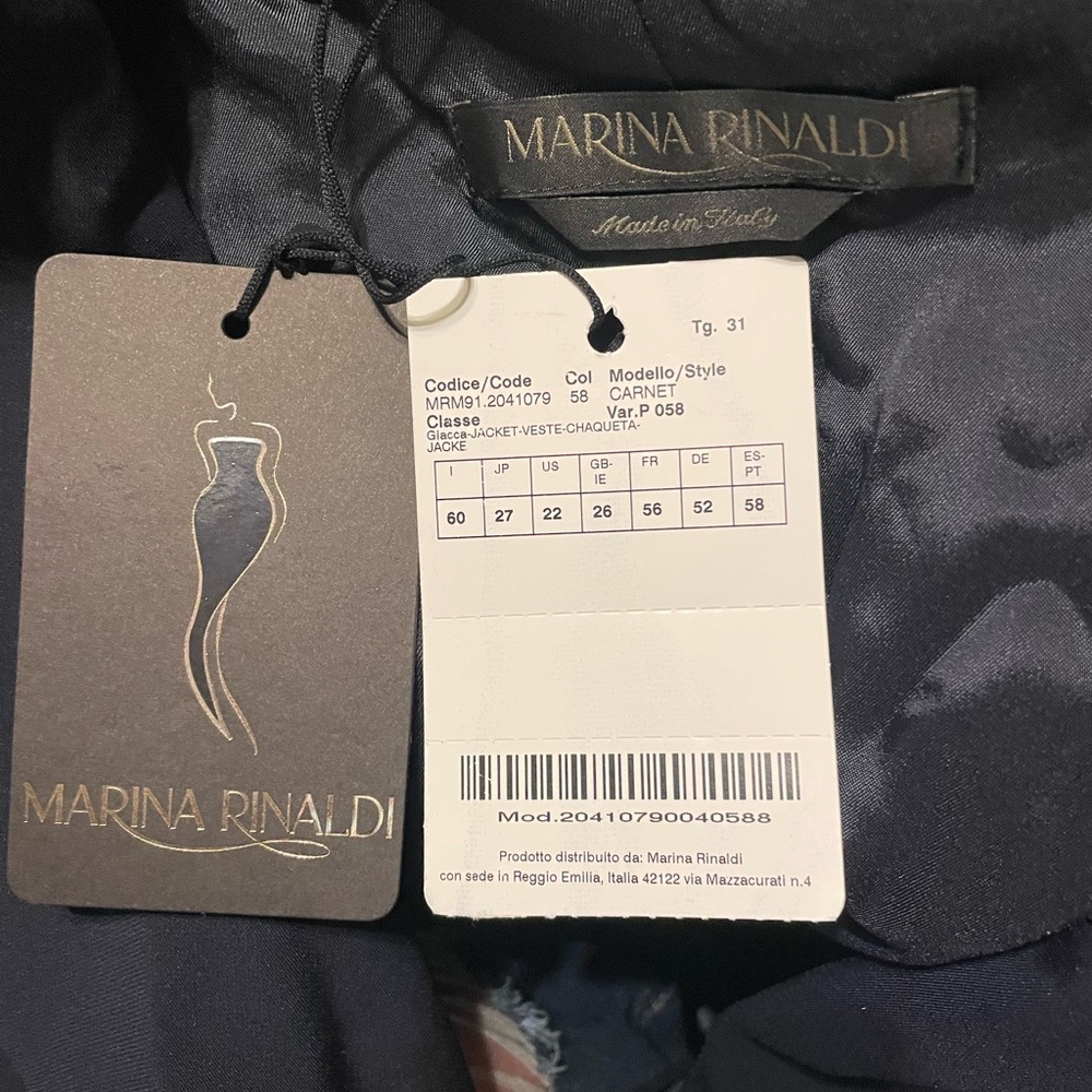 Marina Rinaldi Brand New Women’s Blazer Size 22